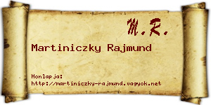 Martiniczky Rajmund névjegykártya